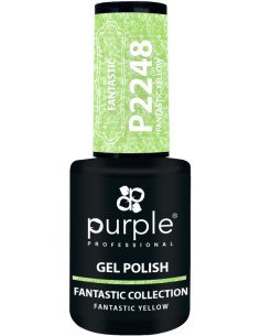 PURPLE GEL POLISH COLOR FANTASTIC YELLOW 10ML