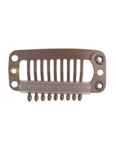 EUROSTIL CLIPS EXTENSIONES 3,2CM MARRONES BOLSA 4UDS