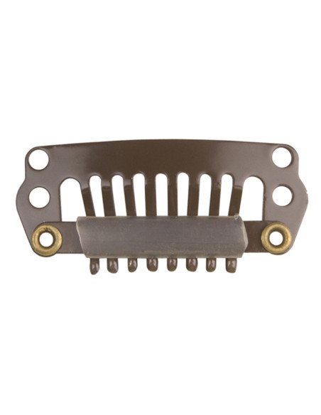 EUROSTIL CLIPS EXTENSIONES 2,8CM MARRONES BOLSA 4UDS