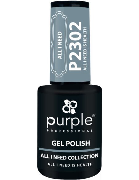 PURPLE GEL POLISH COLOR ALL I NEED IS HEALTH 10ML