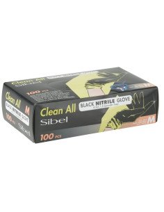 SIBEL CLEAN ALL GUANTES NITRILO NEGROS T/MEDIANA 100 UDS. 2