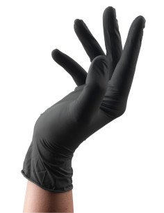 SIBEL BLACK & PRO GUANTES LATEX NEGROS T/MEDIANA 20 UDS.