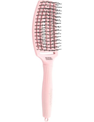 OLIVIA GARDEN FINGERBRUSH DOUBLE PIN PASTELL PINK