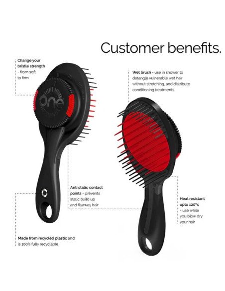 ONE BRUSH PRO BLACK/RED