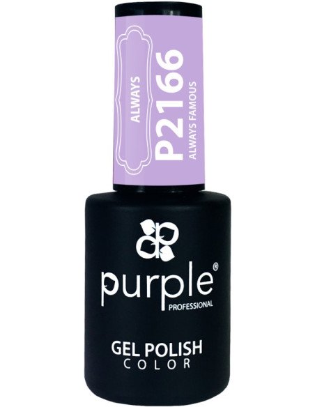 PURPLE GEL POLISH COLOR ALWAYS FAMOUS 10ML