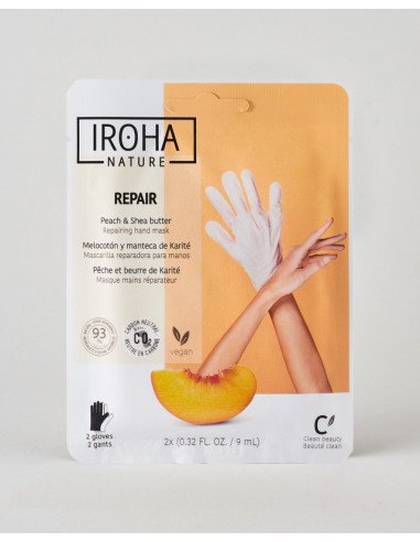 IROHA REPAIR HAND MASK GLOVES PEACH & SHEA BUTTER