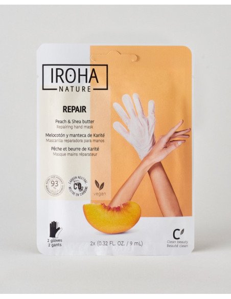 IROHA REPAIR HAND MASK GLOVES PEACH & SHEA BUTTER