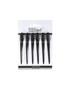 EUROSTIL PINZAS CURVADAS NEGRAS (6 UNIDADES) 2