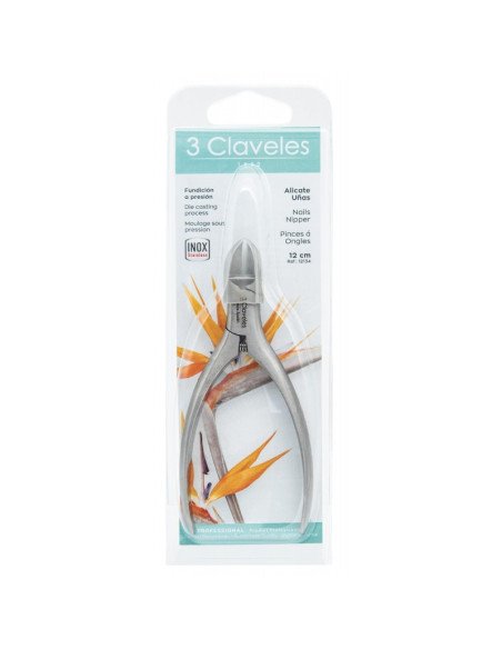 3 CLAVELES ALICATE UÑAS INOX 12CM